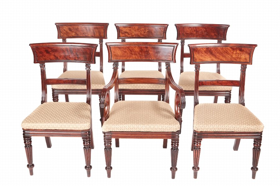 Quality Set of Six William IV Mahogany Dining Chairs