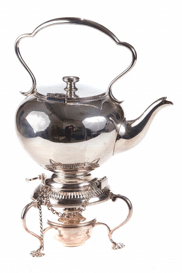 Antique Silver Plated Spirit Kettle