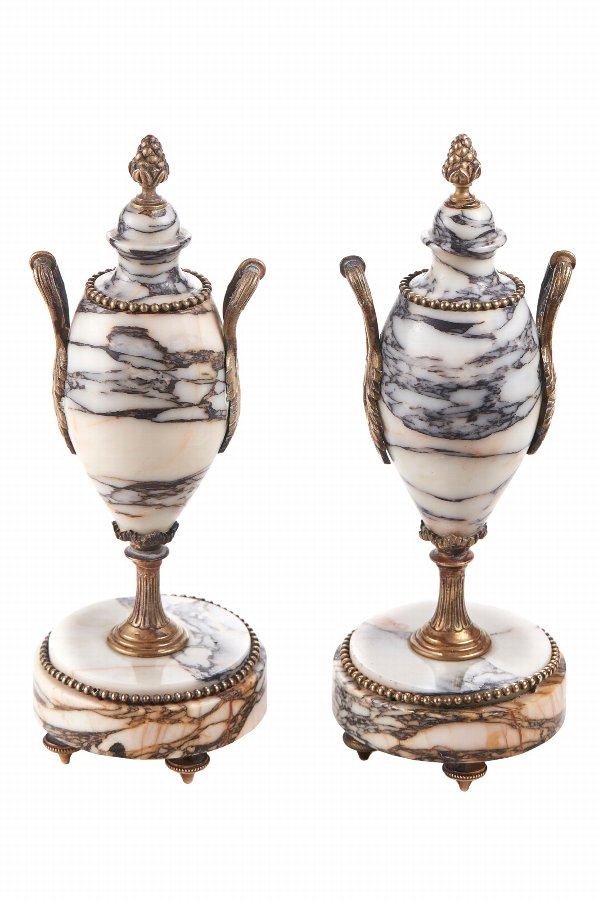 Fine Quality Antique French Marble Urns c.1860