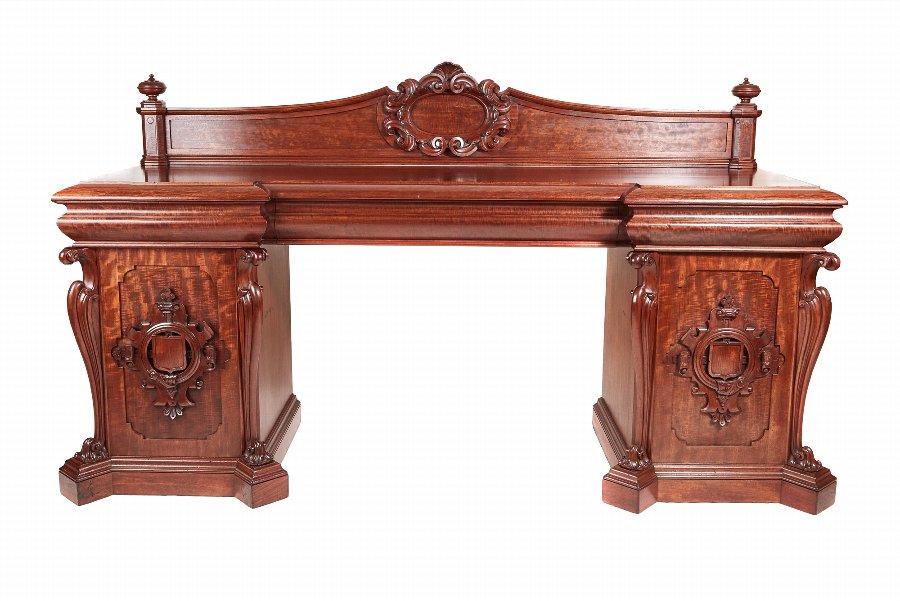 Large Magnificent Quality Antique William IV Carved Mahogany Sideboard