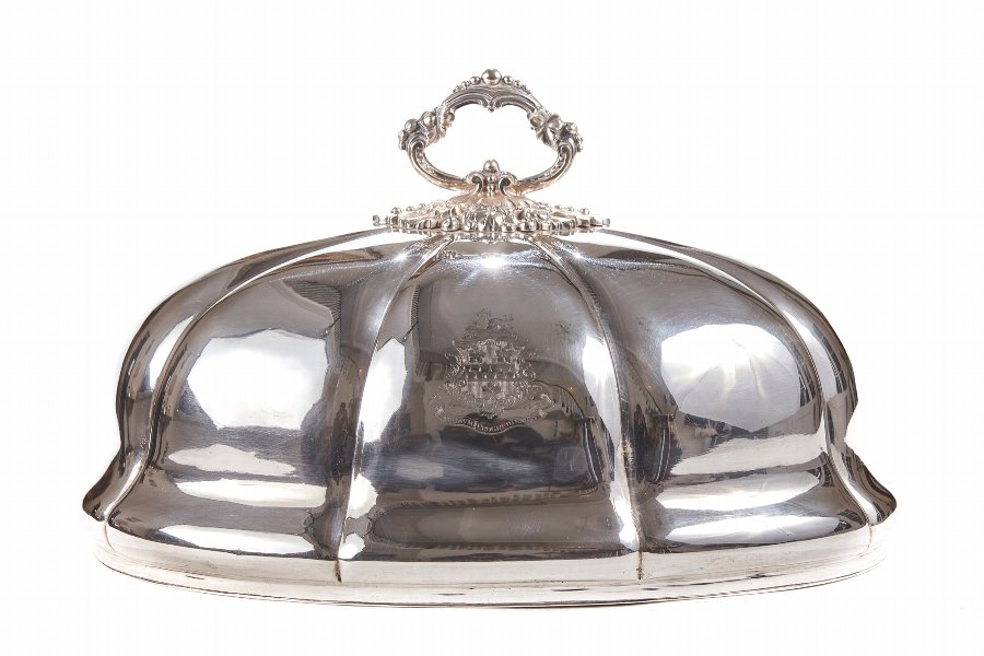 Antique Silver Plated Meat Dome c.1860