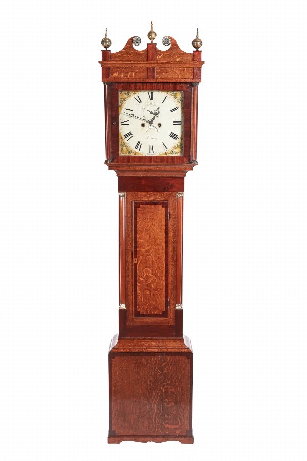 Antique Oak Eight Day Longcase Clock