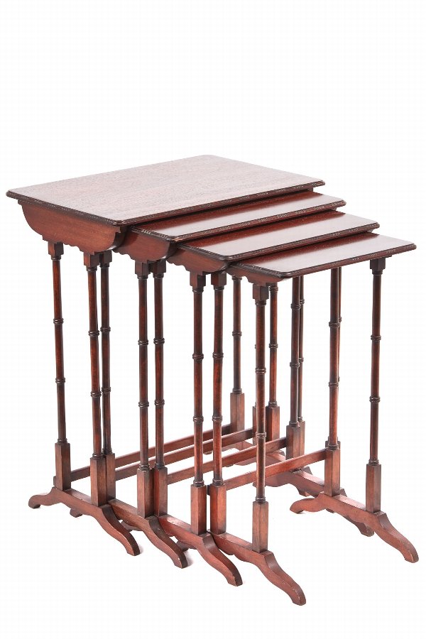 Edwardian Mahogany Quartetto Nest Of Tables