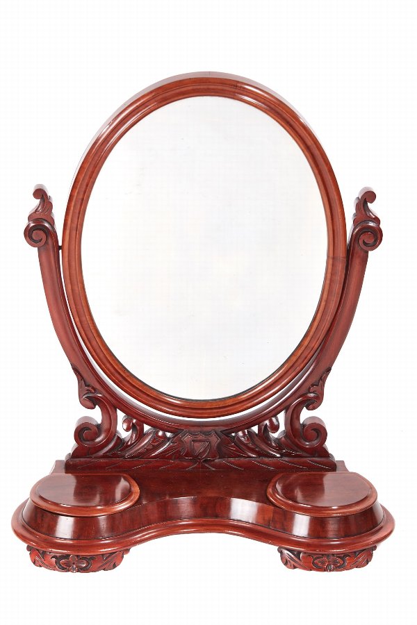 Quality Antique Victorian Mahogany Dressing Table Mirror