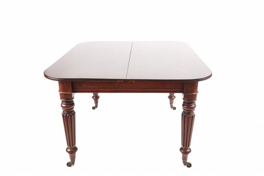 EXCELLENT QUALITY WILLIAM IV MAHOGANY EXTENDING DINING TABLE