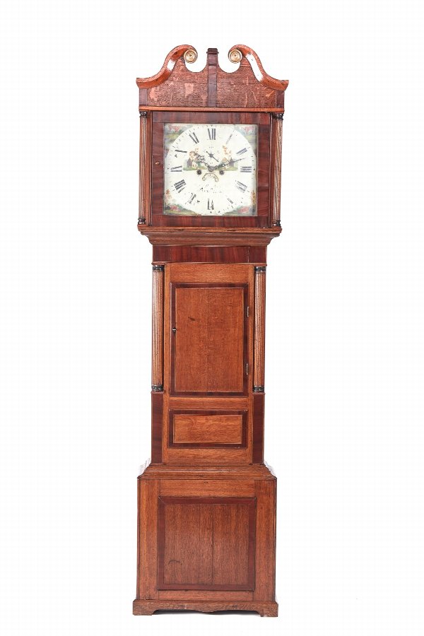Antique Oak Eight Day Longcase Clock