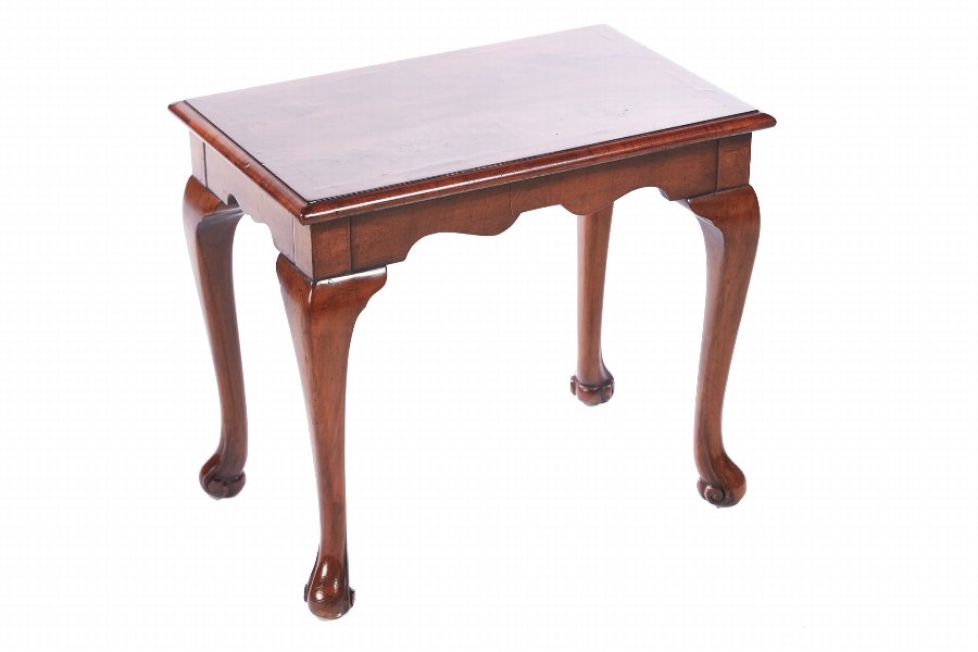 Small Quality Antique Figured Walnut Coffee Table