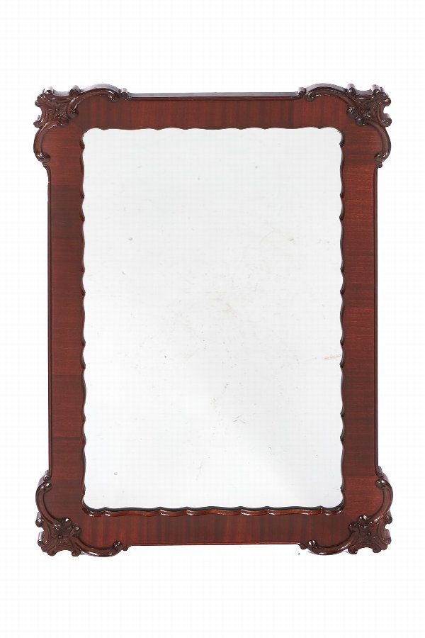 Quality Antique Carved Mahogany Wall Mirror