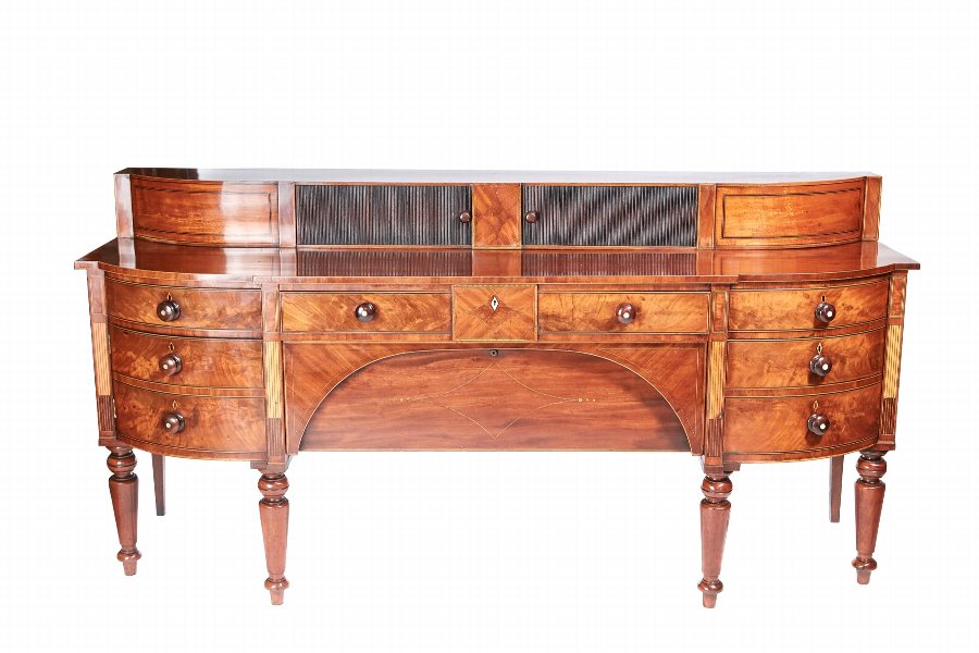 Large Outstanding Quality Georgian Inlaid Mahogany Sideboard 