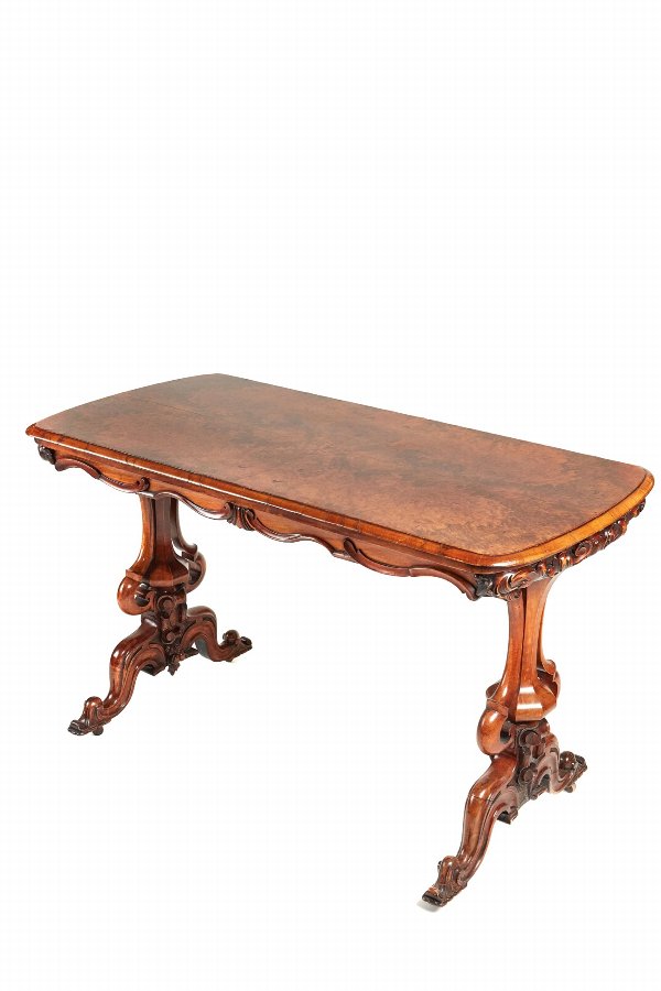 Victorian burr walnut centre table