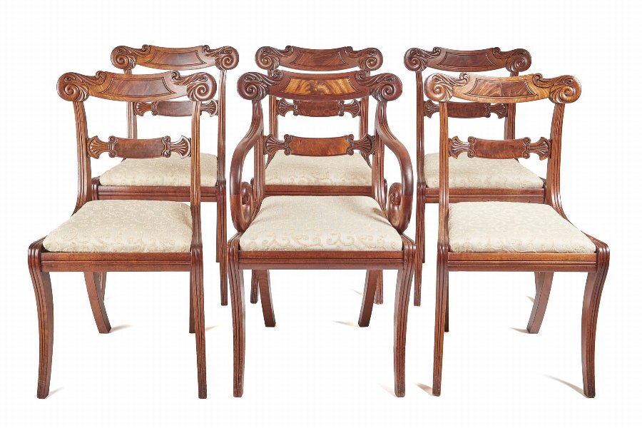Fine Set of Six Regency Dining Chairs