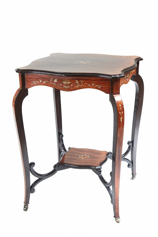 Quality Inlaid Rosewood  Occasional Table