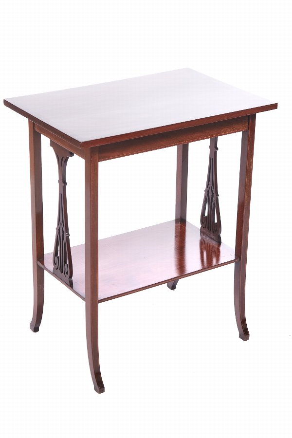 Edwardian Mahogany Inlaid Lamp Table