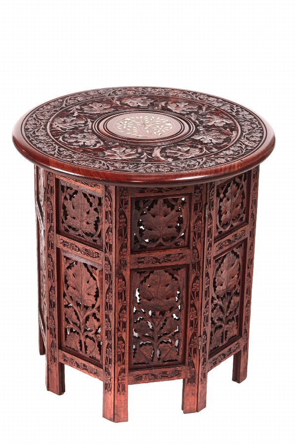 Quality Antique Carved  Round Centre Table