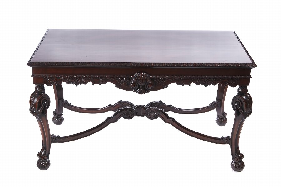 Outstanding Quality Antique Freestanding Carved Mahogany Centre Table