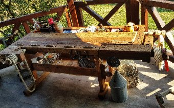 Antique carpenter work bench