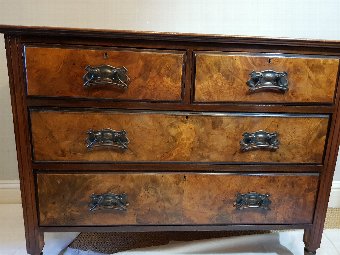 Art Nouveau Burr Walnut Chest of Drawers