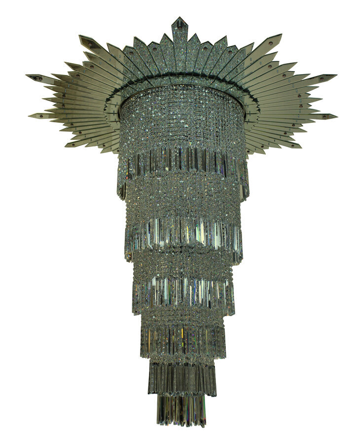 Antique A MONUMENTAL ART DECO CHANDELIER FROM THE ADELPHI BUILDING