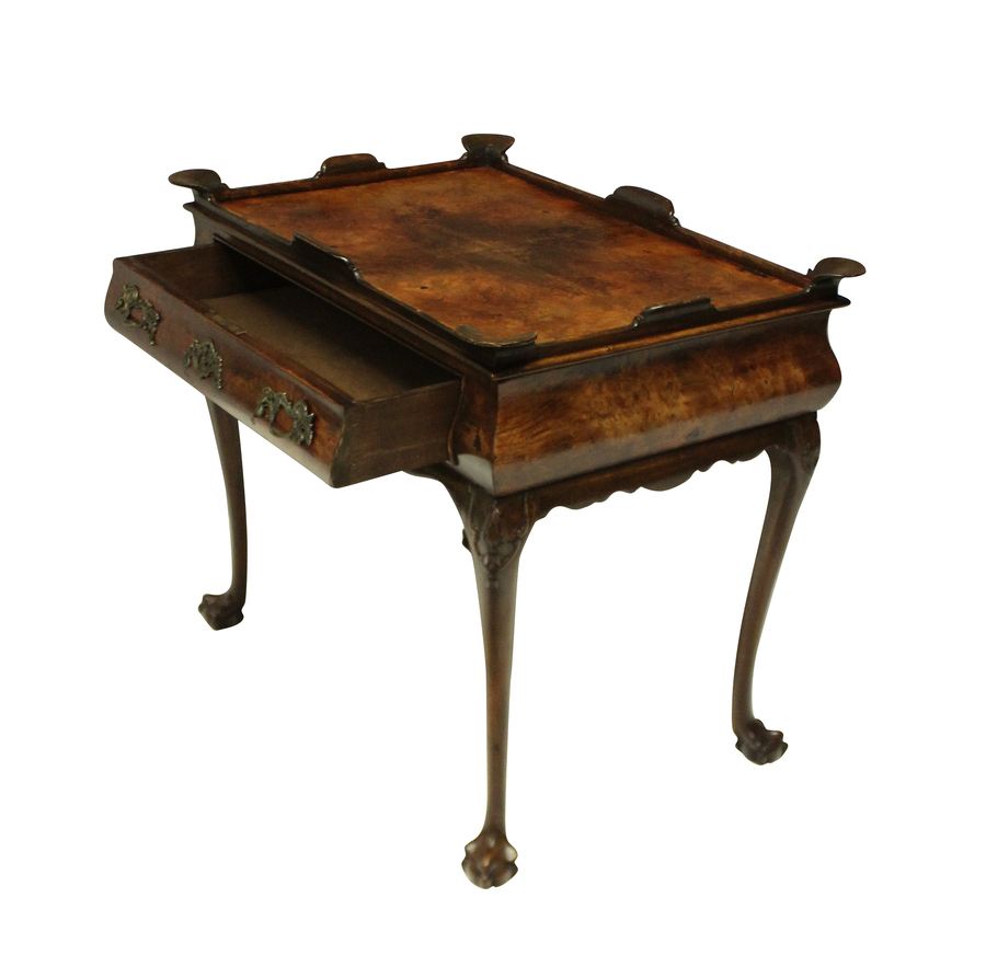 Antique A DUTCH WALNUT SILVER TABLE