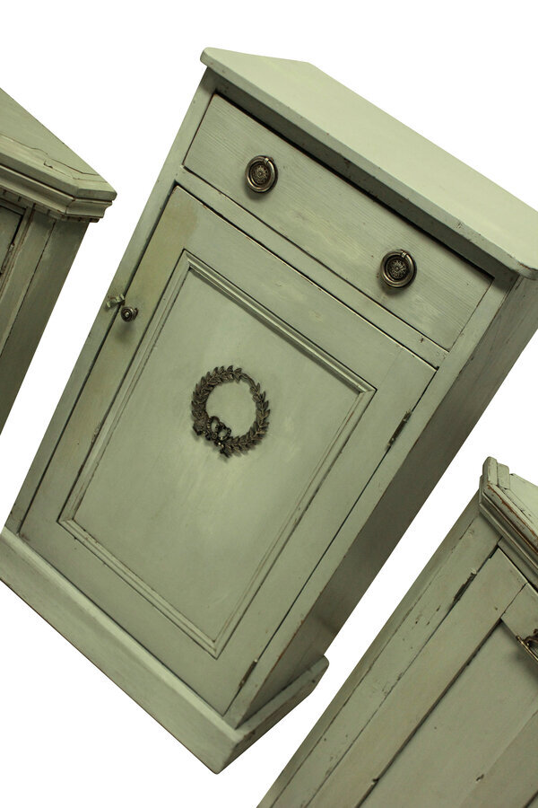 Antique THREE SWEDISH PAINTED CUPBOARDS