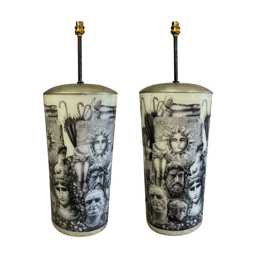 A Pair Of Impressive Fine Cast Brass Table lamps, In The early Gothic Style.