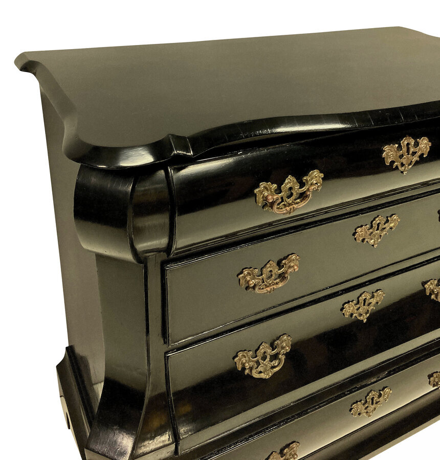 Antique AN EBONISED DUTCH CHEST OF DRAWERS