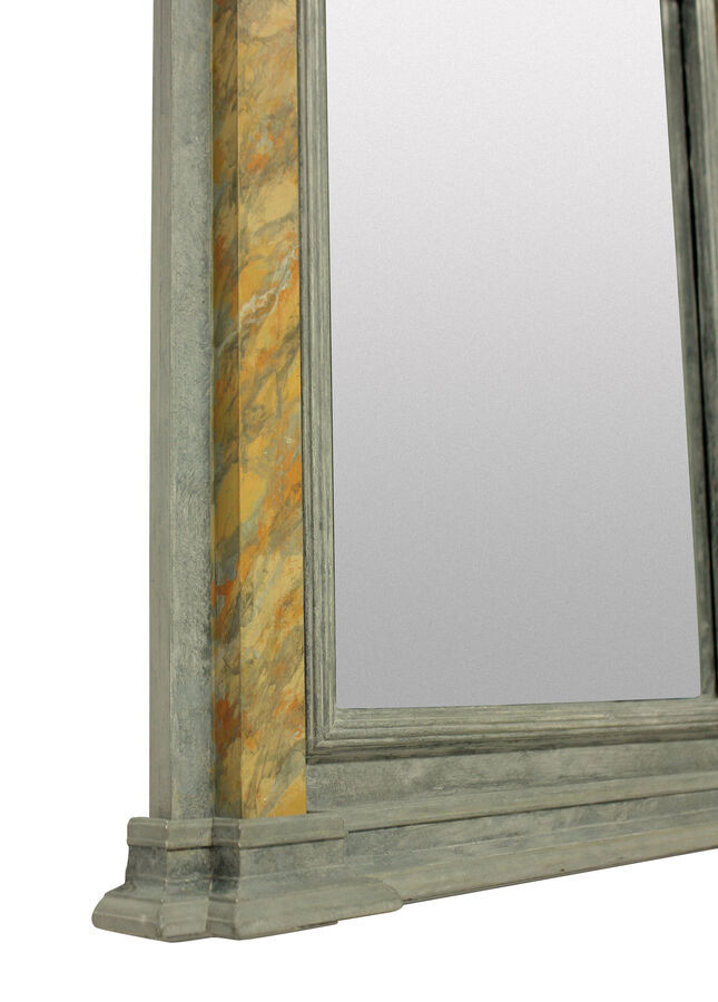 Antique A MARBLED ROMAN STYLE MIRROR