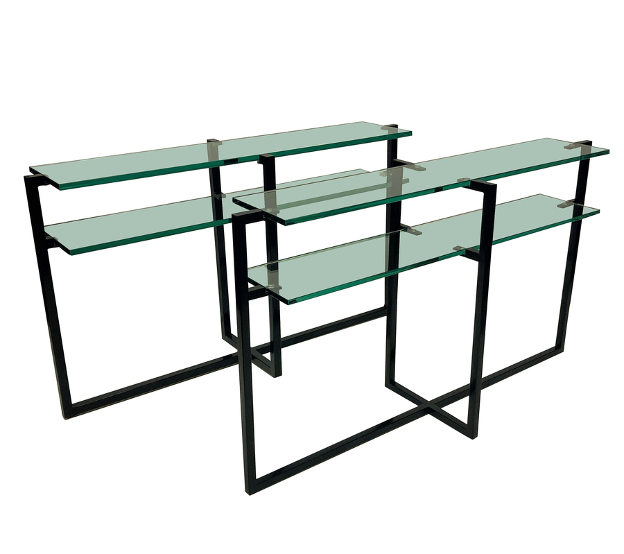 A PAIR OF FRENCH MODERNIST CONSOLE TABLES