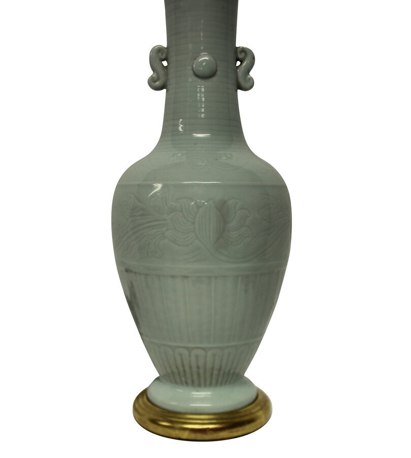 Antique A CHINESE CELADON PORCELAIN LAMP