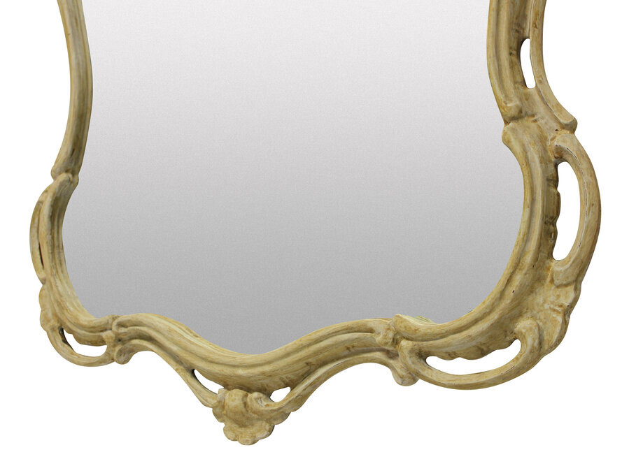 Antique A PAIR OF ITALIAN CARTOUCHE MIRRORS IN GESSO