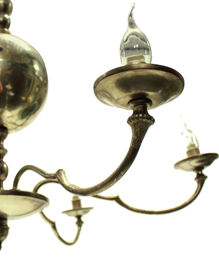 Antique A FRENCH MID-CENTURY SILVER CHANDELIER