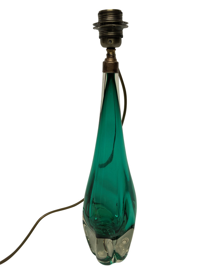 Antique A MID-CENTURY VENTIAN GLASS LAMP IN GREEN