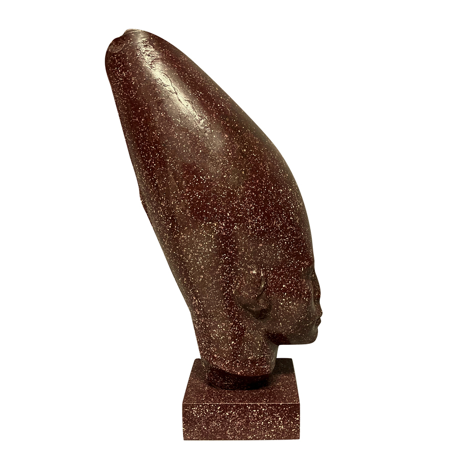 Antique A FAUX PORPHYRY EGYPTIAN HEAD AFTER THE ANTIQUE