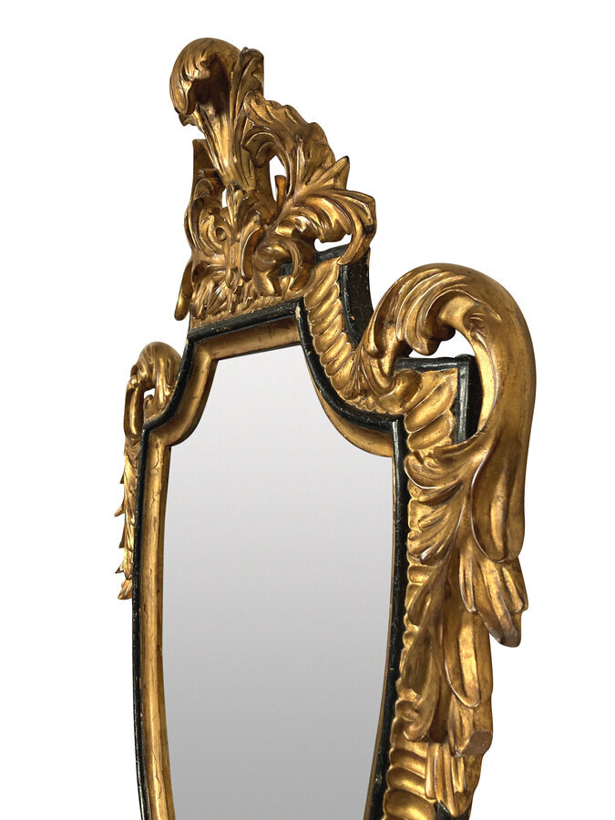 Antique A LOUIS XV STYLE GILT WOOD MIRROR BY DAUPHINE