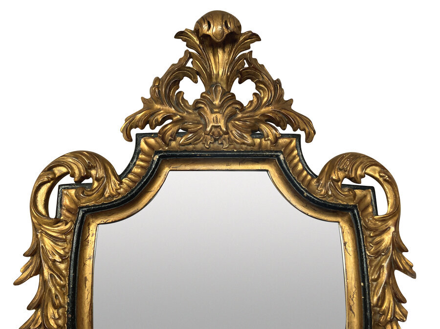 Antique A LOUIS XV STYLE GILT WOOD MIRROR BY DAUPHINE