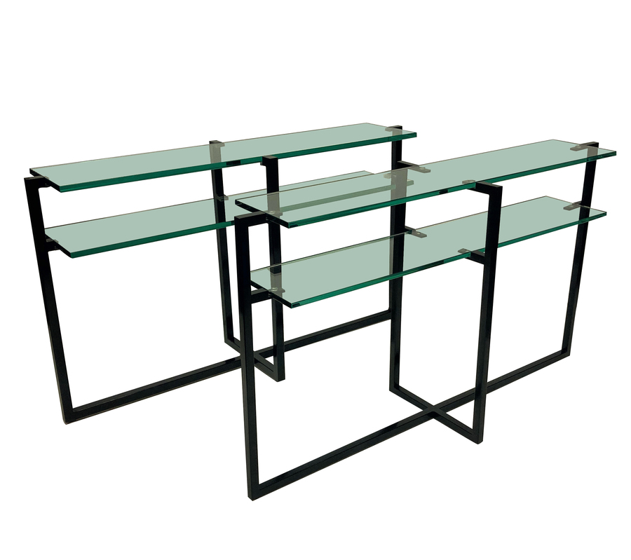 Antique A PAIR OF FRENCH MODERNIST CONSOLE TABLES
