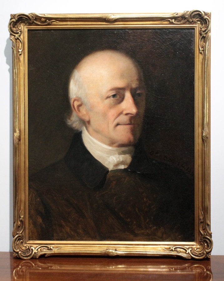 Johann Georg Schwartze (1814-1874) Portrait Of Johann Joseph Hermann