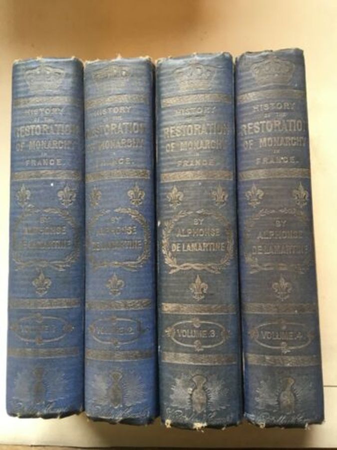 Vintage Book ‘The History Of The Restoration Of Monarchy In France Vol 1-4 1852