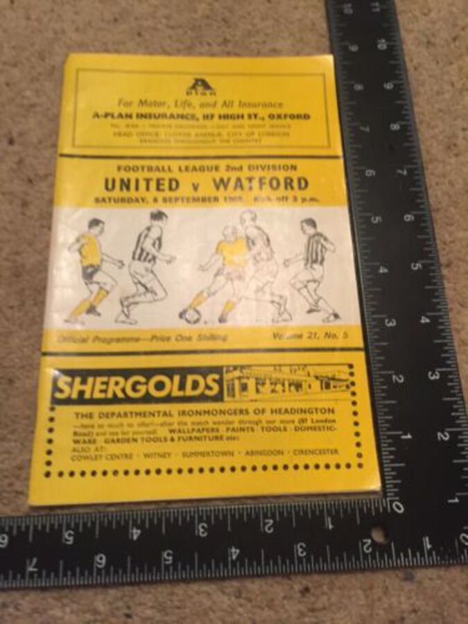 United Football Club Programme V Watford 6th September 1969 Vol 21. No. 5