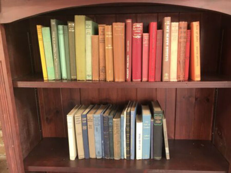 Job Lot of 40 Vintage Books  Antique Cloth & Ornate Spines Actual Books In Photo