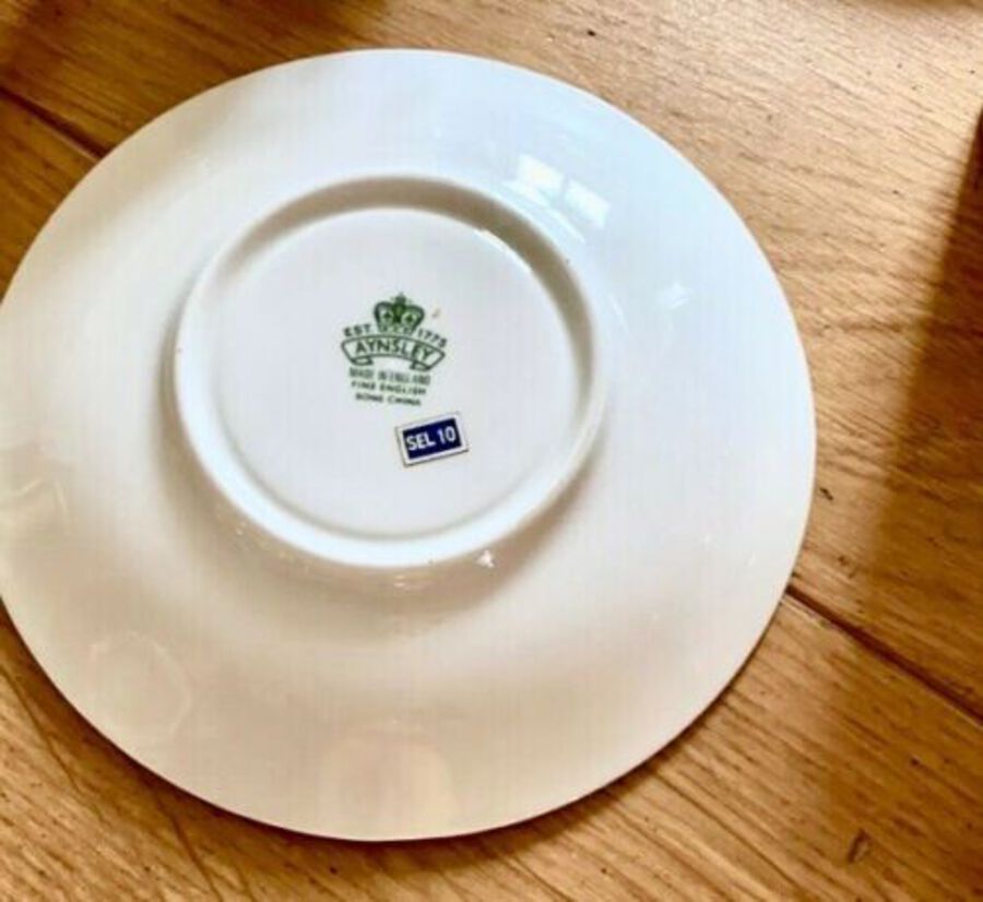 AYNSLEY ORCHARD GOLDLEAF TEA SAUCER 20th Fine English Bone China 1775