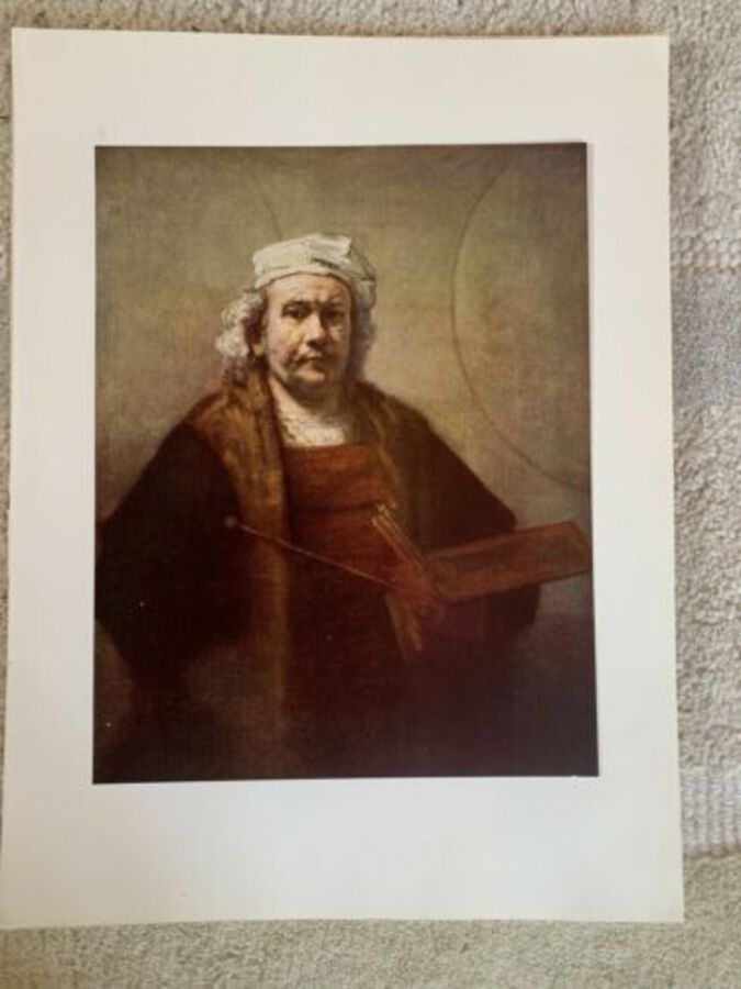 Rembrandt Beautiful Full Colour Print With Hardback Board
