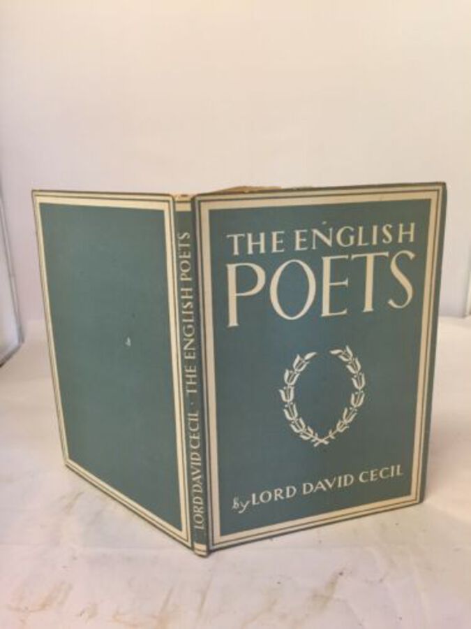 Book The English Poets By Lord David Cecil 1945 Collectable 8 Plates Excellent