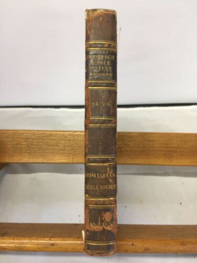 24th Report Of The Edinburgh Bible Society An 1833 Leather Book