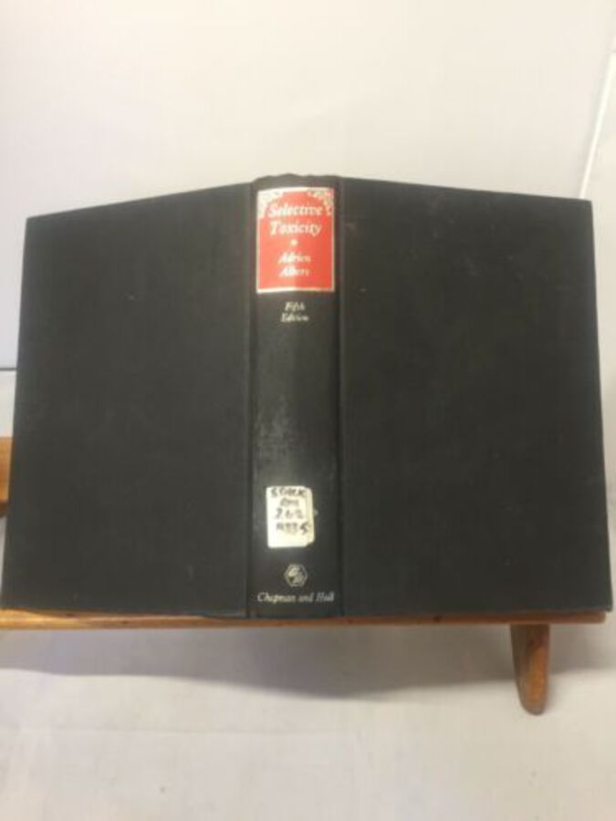 Vintage Book Selective Toxicity The Physics Chemical Basis Of Therapy 5th 1973