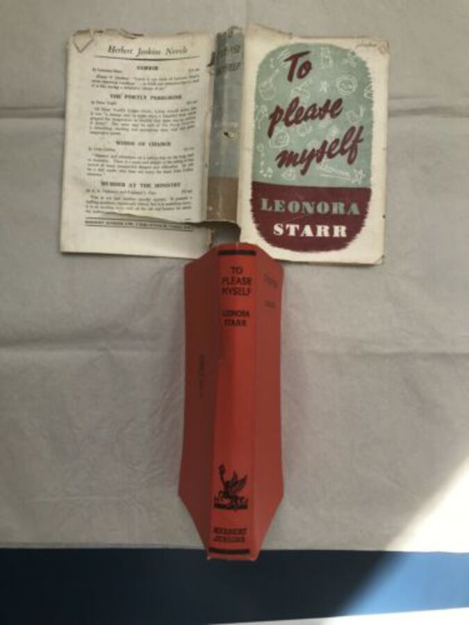 To Please Myself By Leonora Starr Vintage Hardback Book First Edition