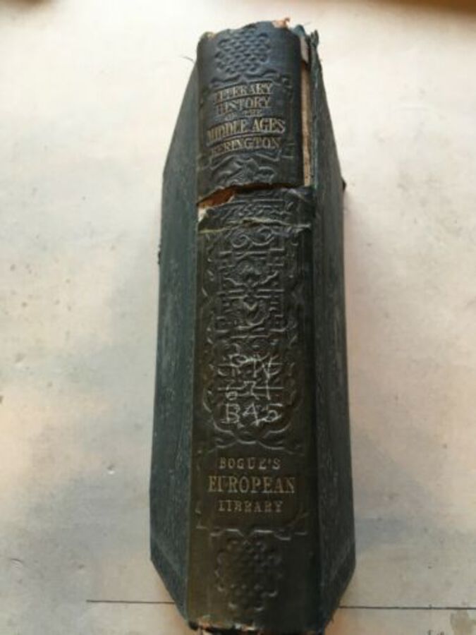 Vintage Book ‘The Literary History Of The Middle Ages’ Rev Joseph Berington 1847