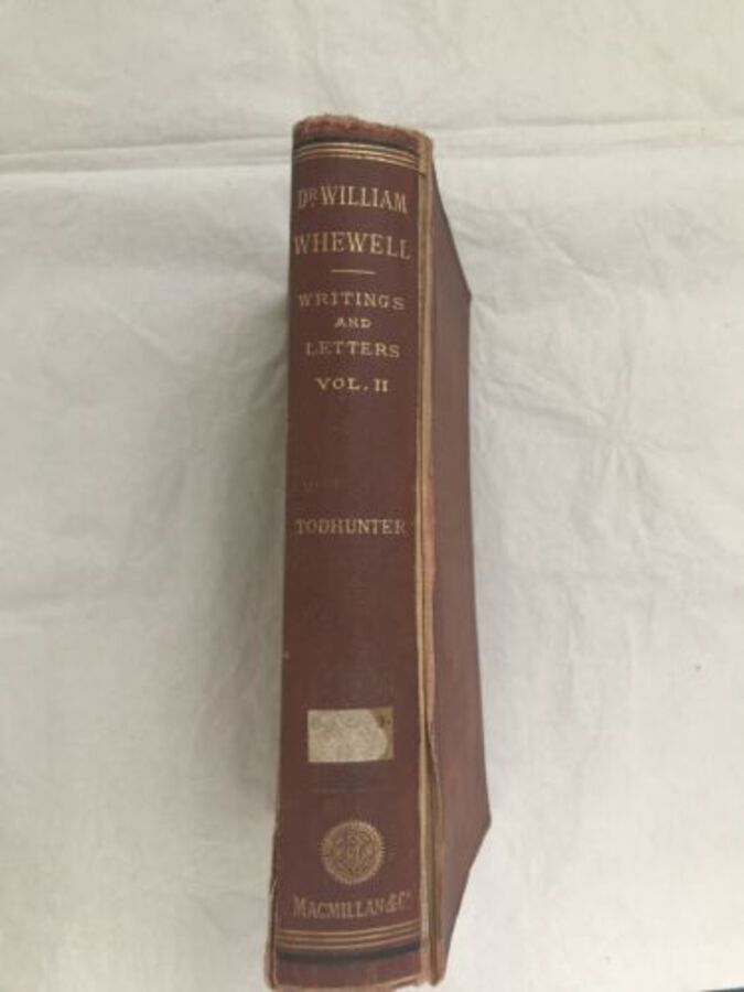 Dr William Whewell Writings & Letters Vol.II Vintage Hardback Book  1876