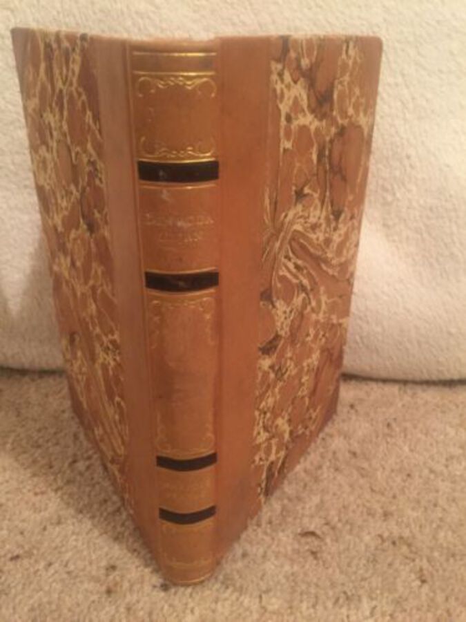 Den Road Liljan Av Anatole France Stockholm 1934 Leather Book Marbled Effect