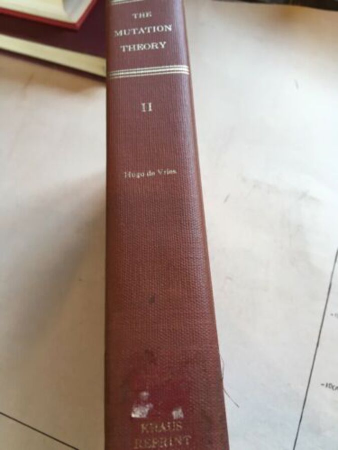 Vintage Book ‘The Mutation Theory’ By Hugo De Vries. 1969
